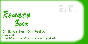 renato bur business card